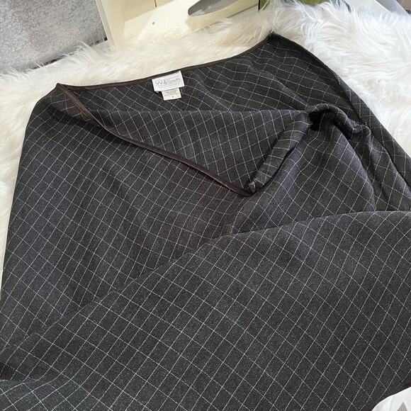 NEW Willi Smith Vintage 90s Windowpane Plaid Two Tone Longline Maxi Skirt 8 NWOT - Picture 12 of 16